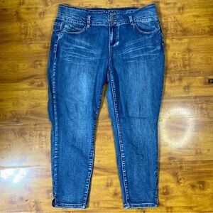 Womens YMI High Rise Skinny Wanna Betta Butt Blue Denim Jeans Sz 18